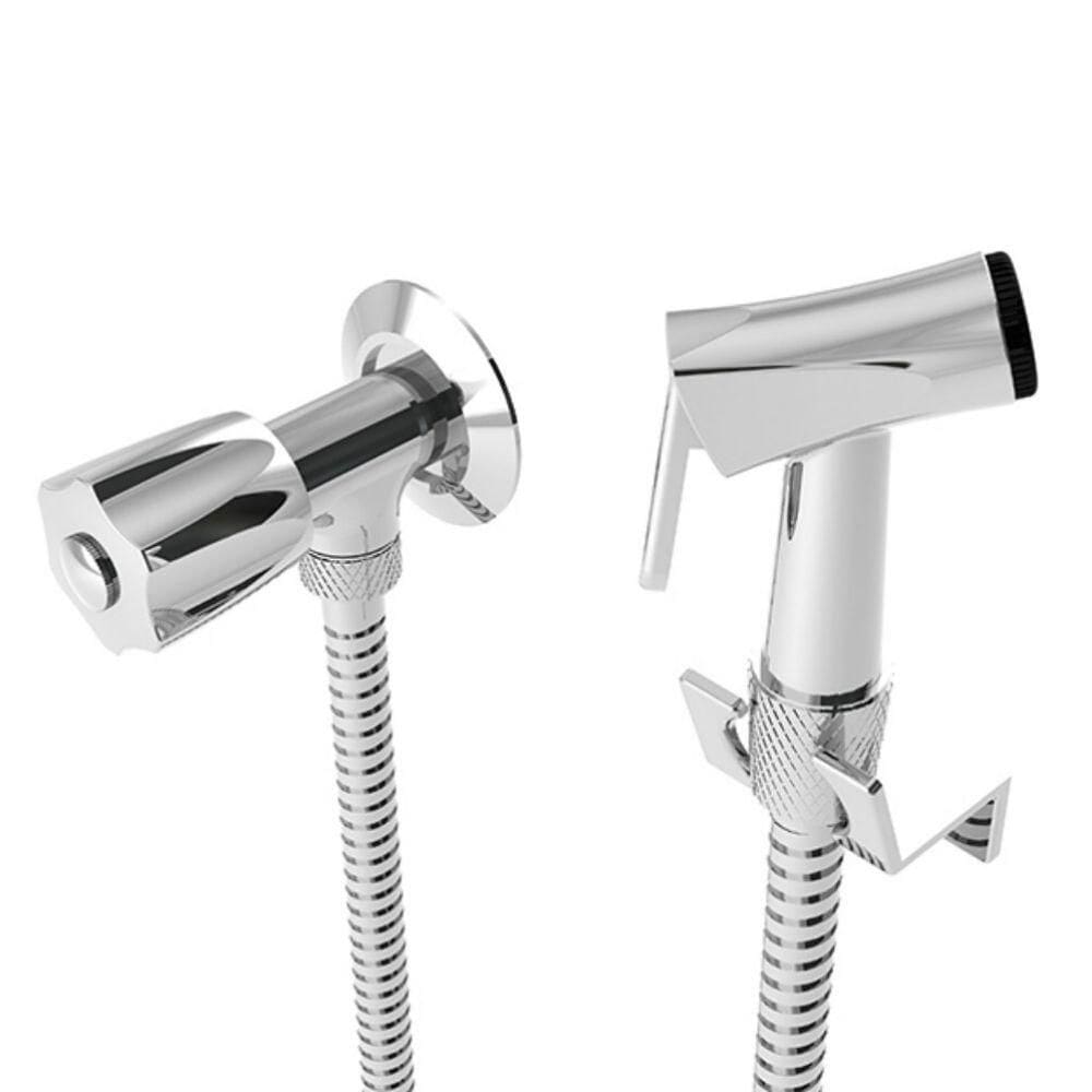 Ducha higiênica luxo metal cromado com flexível inox c-50