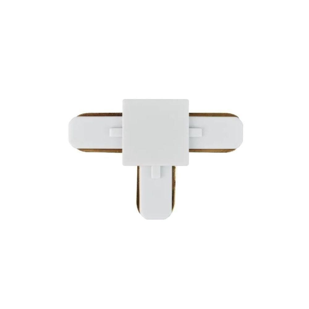 Conector Emenda Pix Tipo T Para Trilho Eletrificado Bivolt Branco