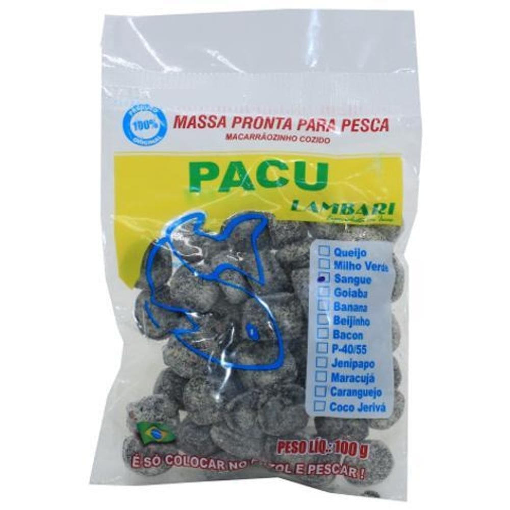 Massa Pesca Pronta Sabor Sangue Para Pacu Pesqueiro Rio Lago