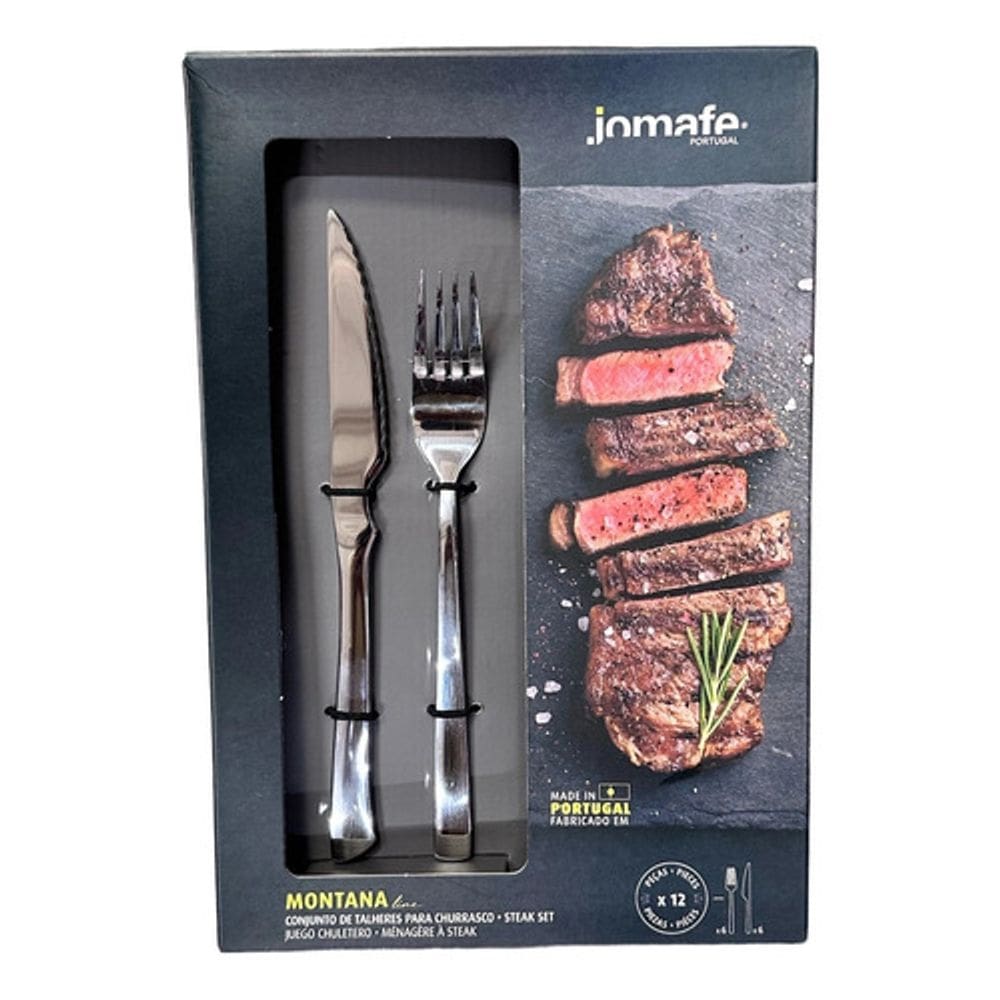 Conjunto Talheres Para Churrasco 12 Peças Steak Set - Jomafe