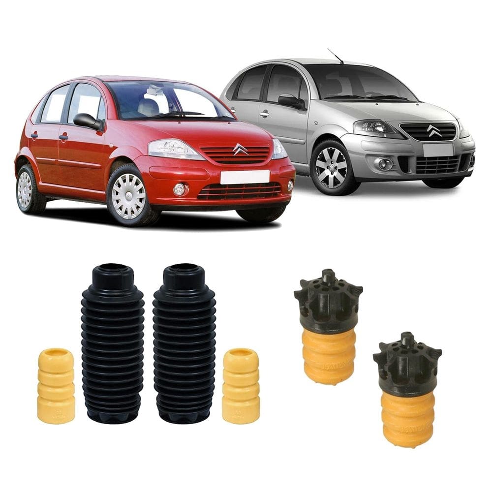 4 kit reparo guarda pó + batente citroen c3 2009 2010 2011