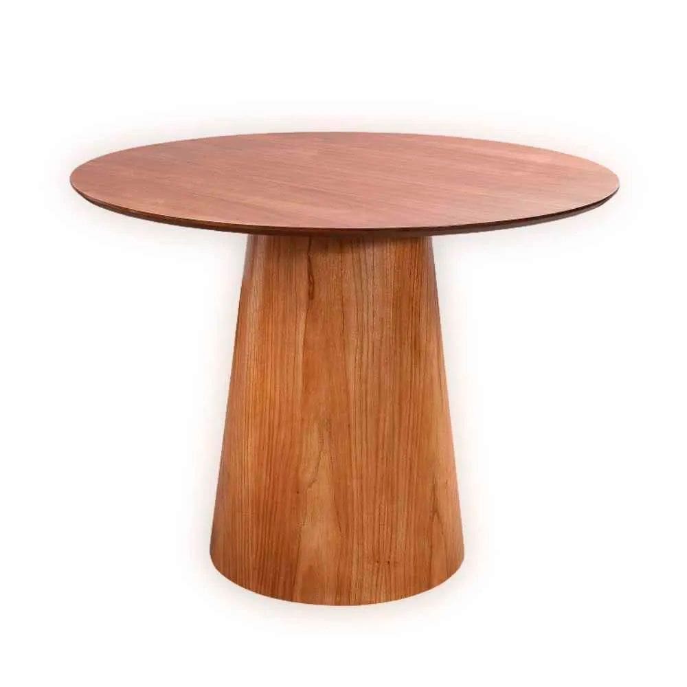 Mesa de Jantar Cone Tampo Laqueado Com Vidro 130cm Facilita Decor