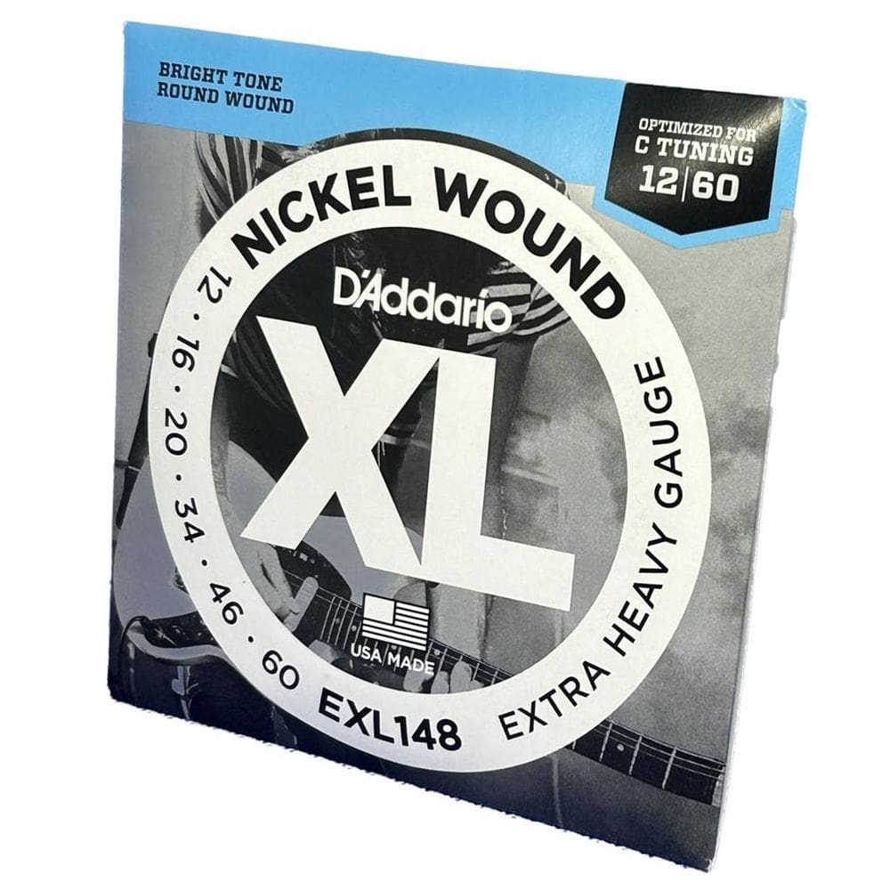 Encordoamento Guitarra 12-60 Exl148 D`Addario Nickel Wound