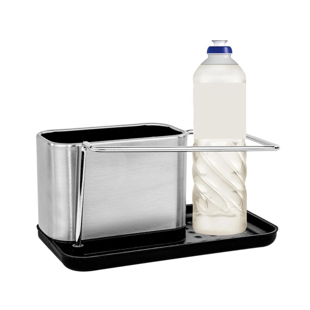 Organizador Pia Inox Porta Detergente Esponja Bucha Cozinha