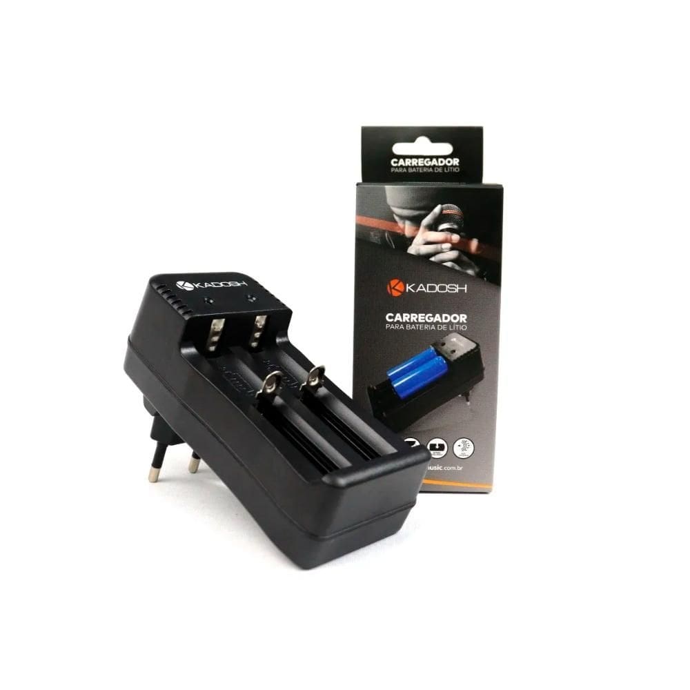 Carregador Bateria Lítio Duplo Kadosh para Microfone Sem Fio