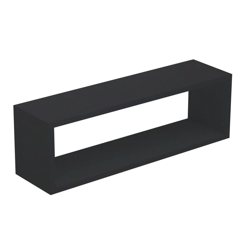Nicho Retangular Decorativo  70x15x15 Preto Em Mdf [F031]
