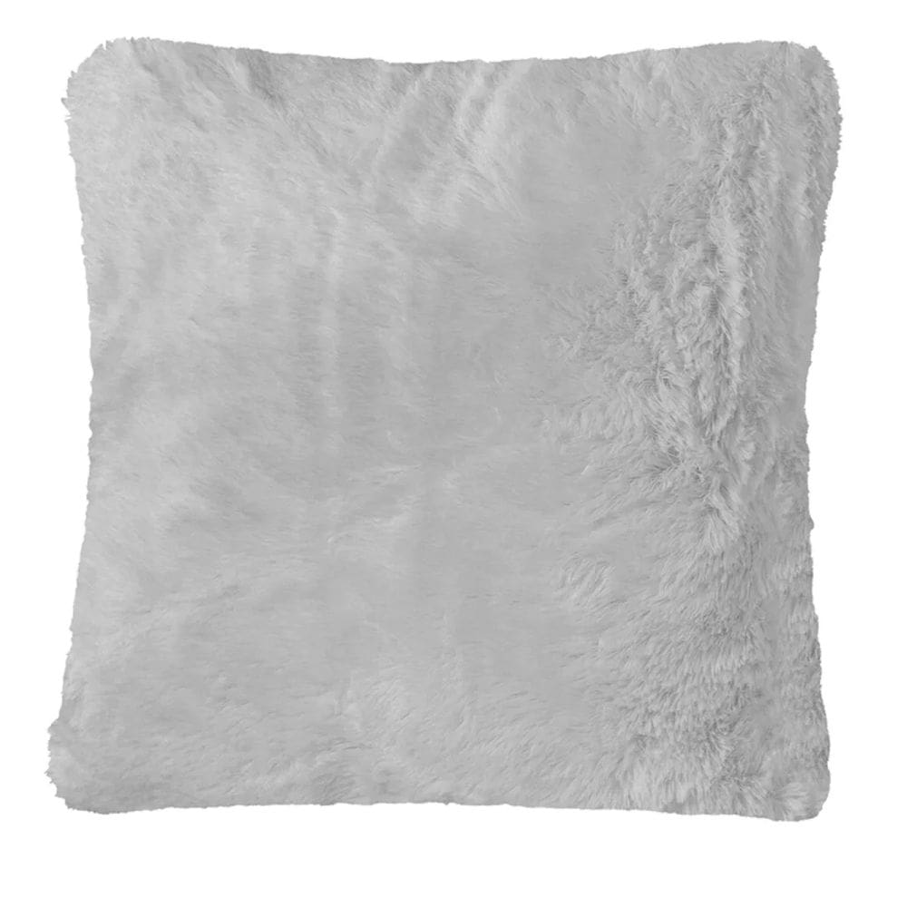 Capa de Almofada Jolitex Aspen Lisa Peluda 45X45Cm Cinza