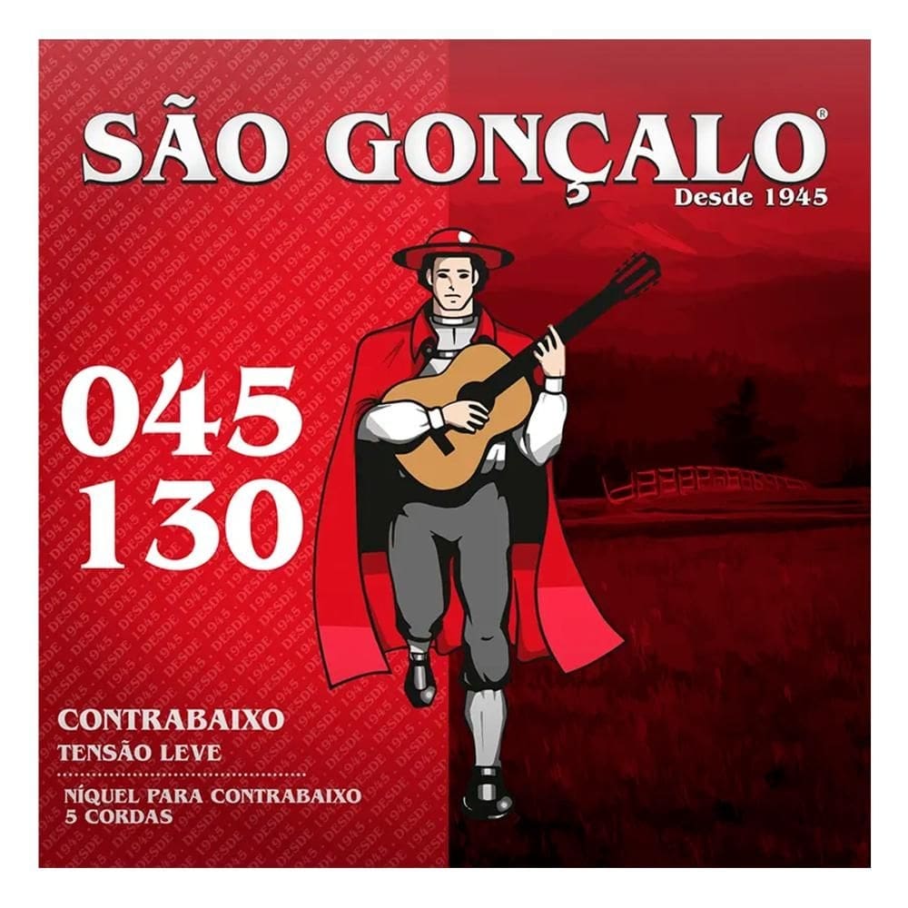 Encordoamento São Gonçalo Baixo 5 Cordas .045 Níquel