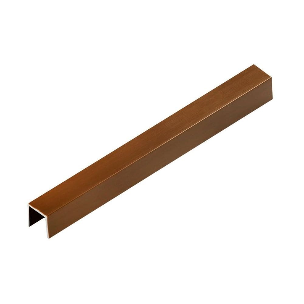 Perfil de Alumínio para Acabamento 10mm X 1,0cm Luxor - caixa com 5 Unidade - Brown Gold Acetinado