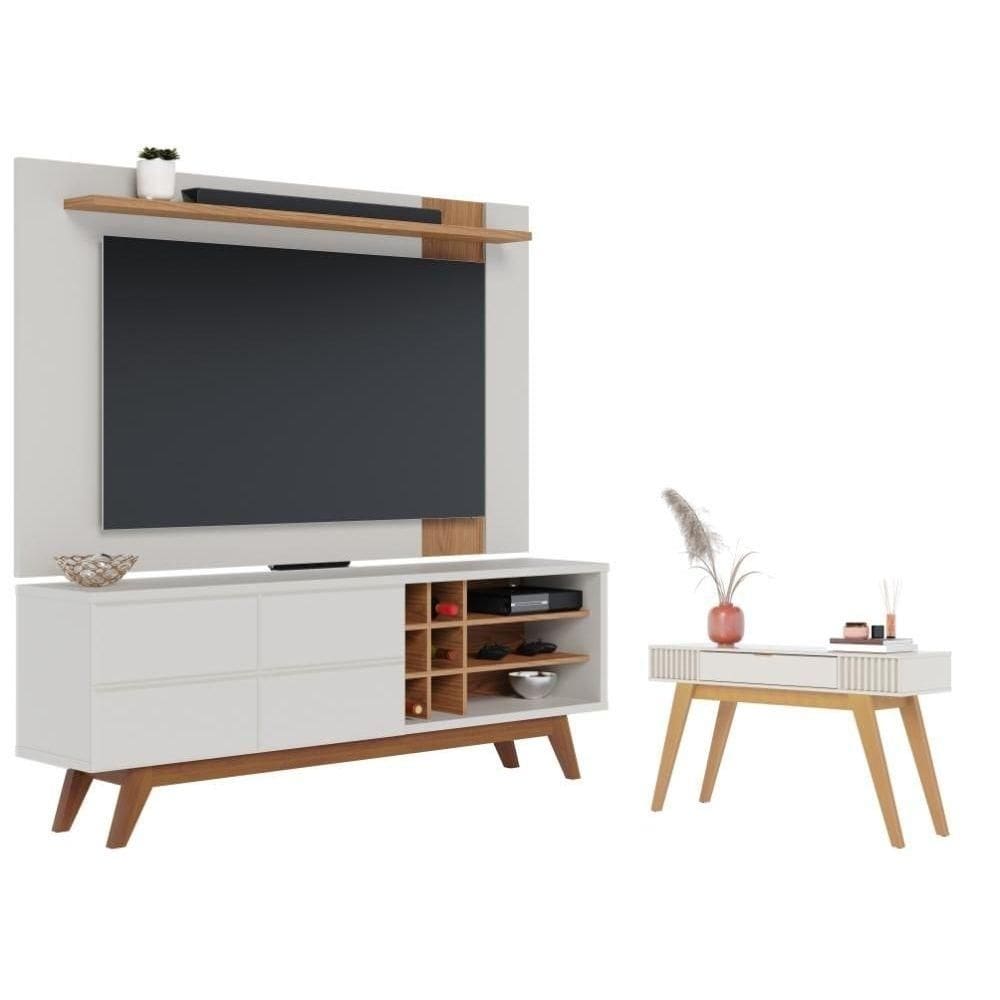 Jogo Home Para Tv E Aparador Igor Off-white Freijo