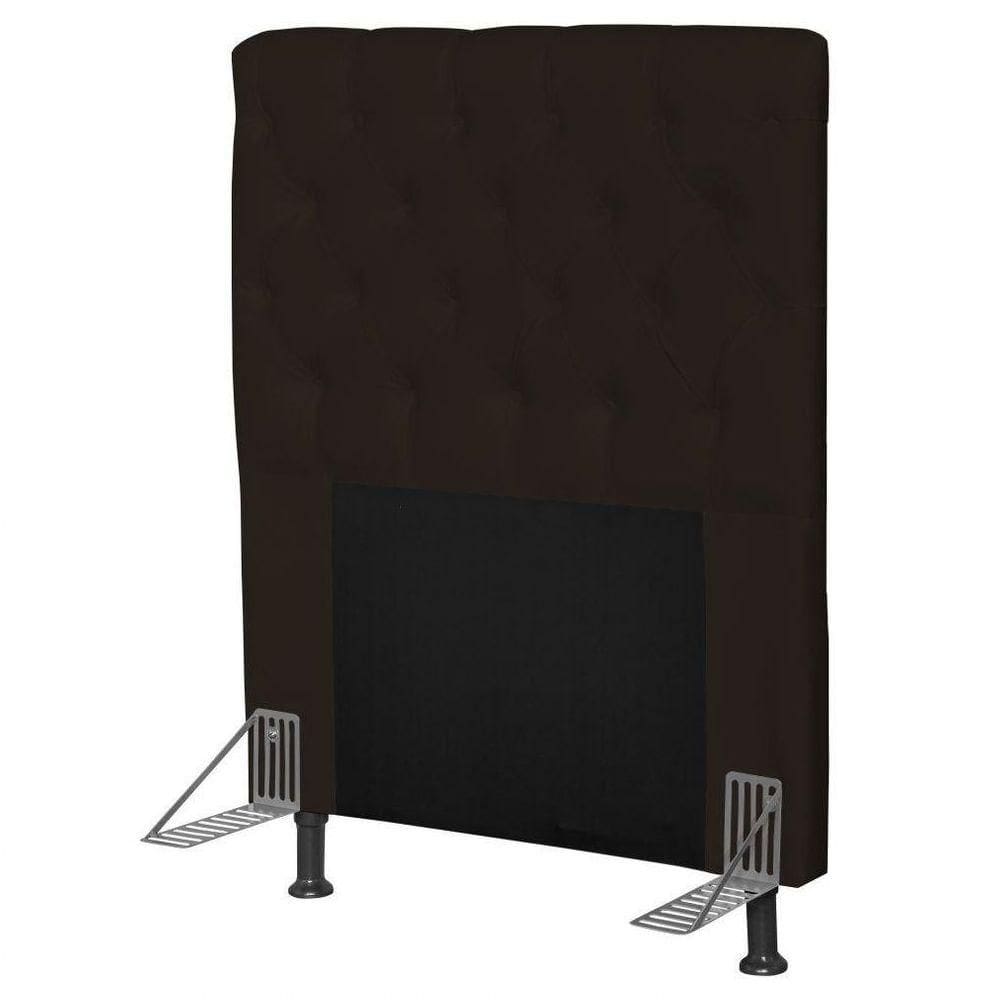 Cabeceira Cama Box Solteiro 90cm Cristal Corino Branco