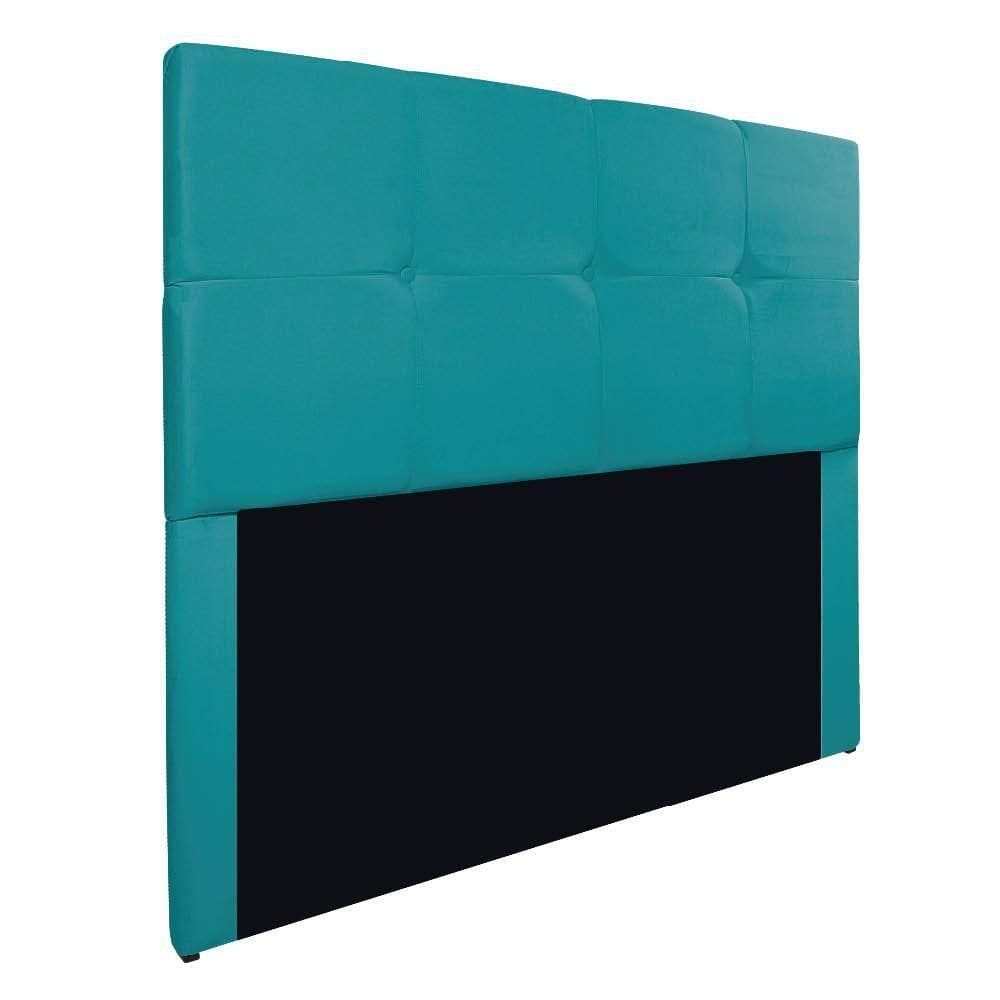 Cabeceira Queen Marseille P02 160 Cm Suede Azul Turquesa