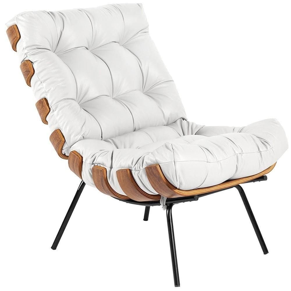 Poltrona Costela L04 Couro Branco