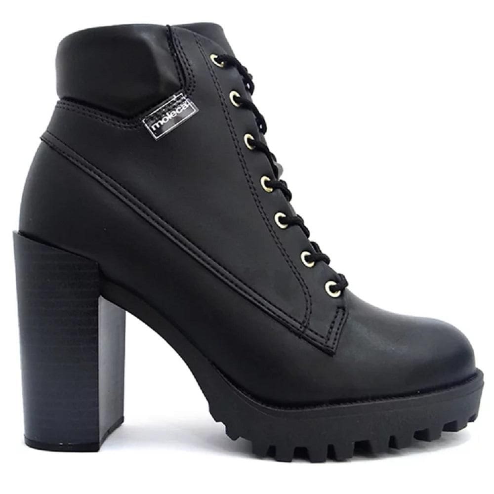 Bota Coturno Feminino Moleca Salto Alto Napa 5325.119