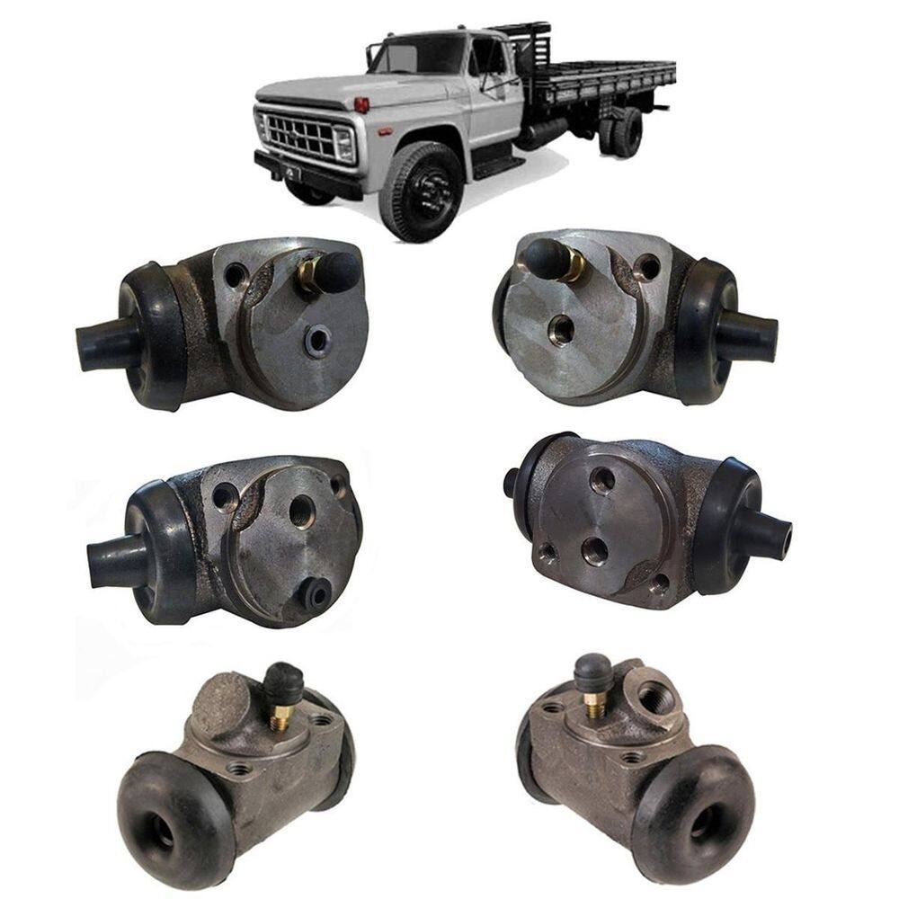 Cilindro Roda Ford F11000 F12000 1974/1989 Tras/Dian 6 Peças