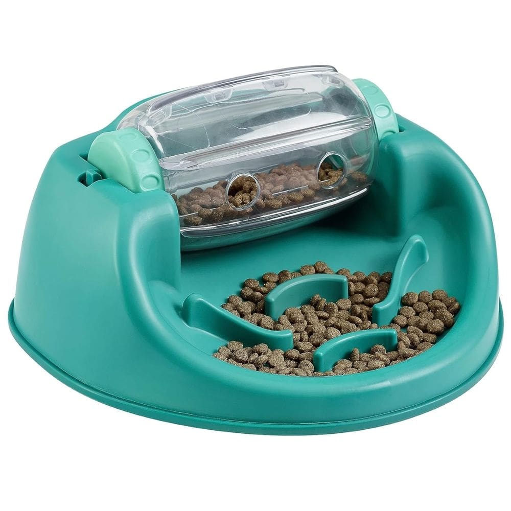 Comedouro Lento Dog Spin N`Eat Alimentador e Quebra-Cabeça Para Cães - Outward Hound