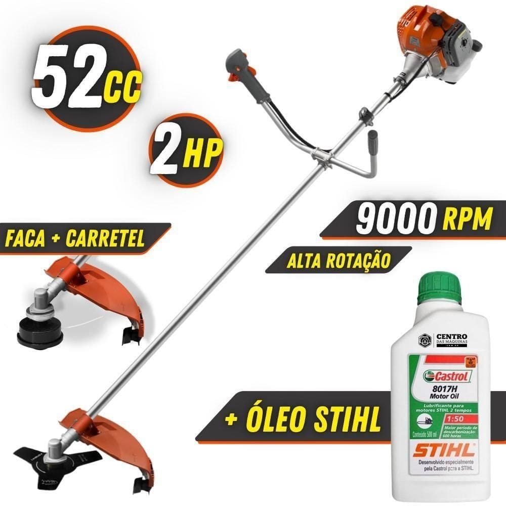 Roçadeira Profissional 52cc Tekna Rl520acn-tk + óleo Stihl