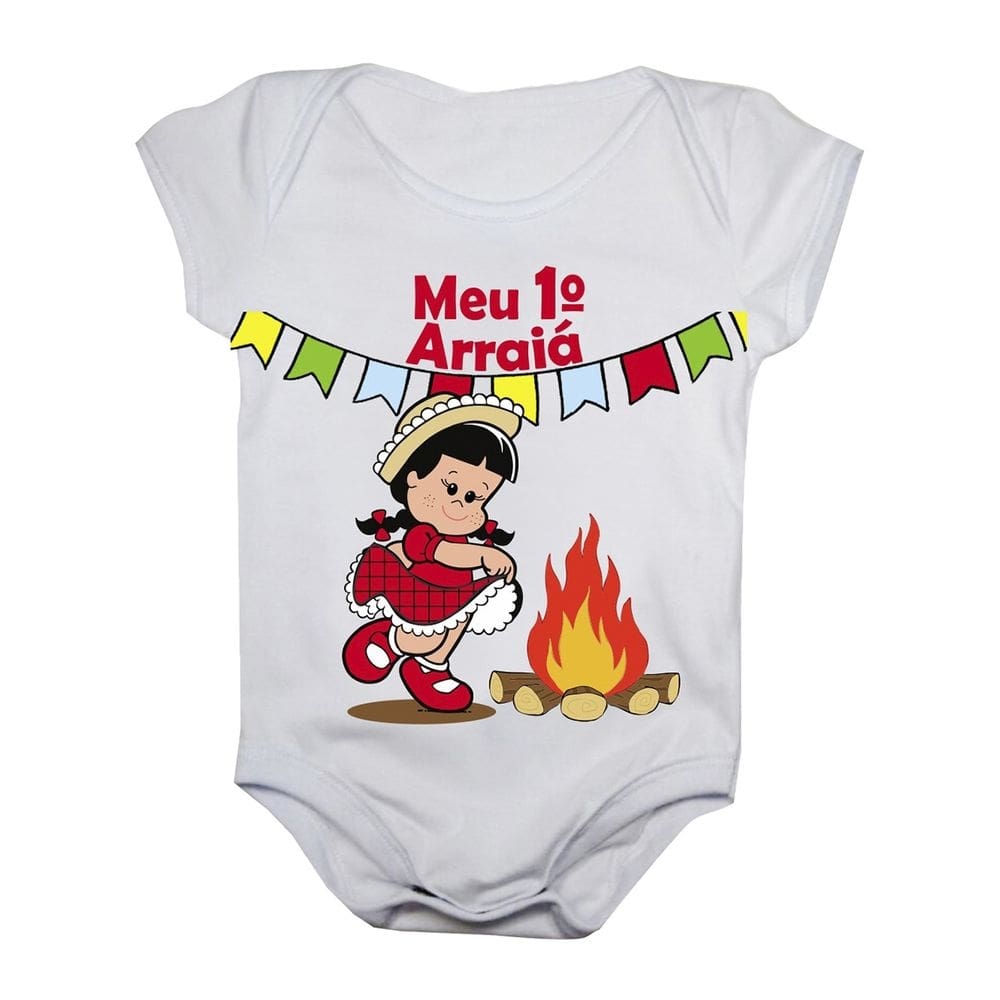 Body de Bebê Manga Curta Meu Primeiro Arraia