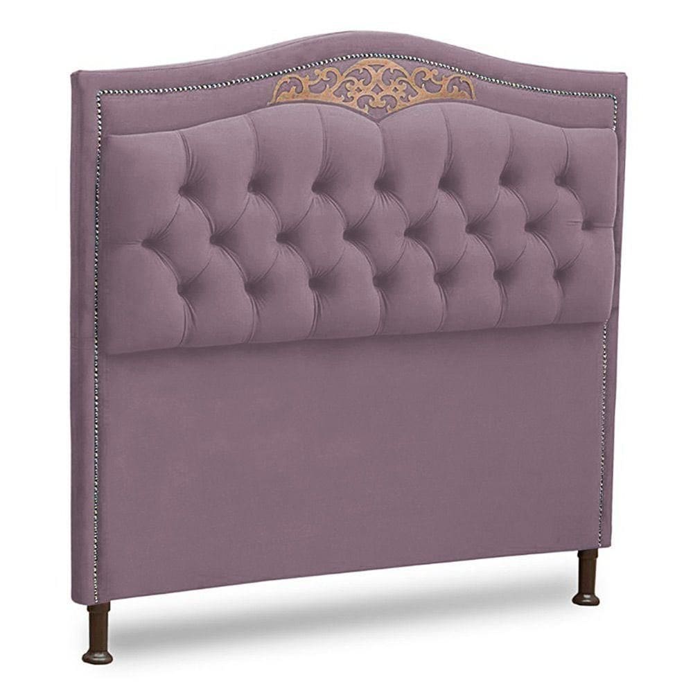 Cabeceira Estofada Cama Box Casal Belize 140Cm Luxor Rosê