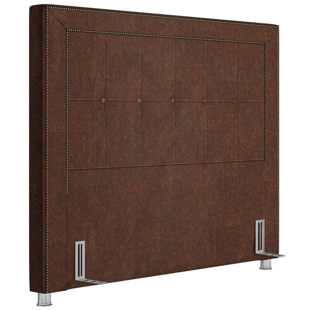 Cabeceira Casal Queen 160cm P05 Corino Marrom