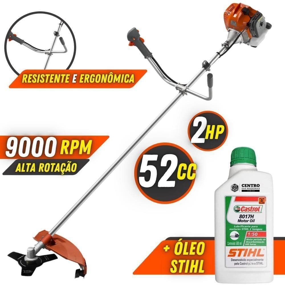 Roçadeira 52cc Com óleo Stihl Rl520acn-tk Tekna 2hp 9000rpm