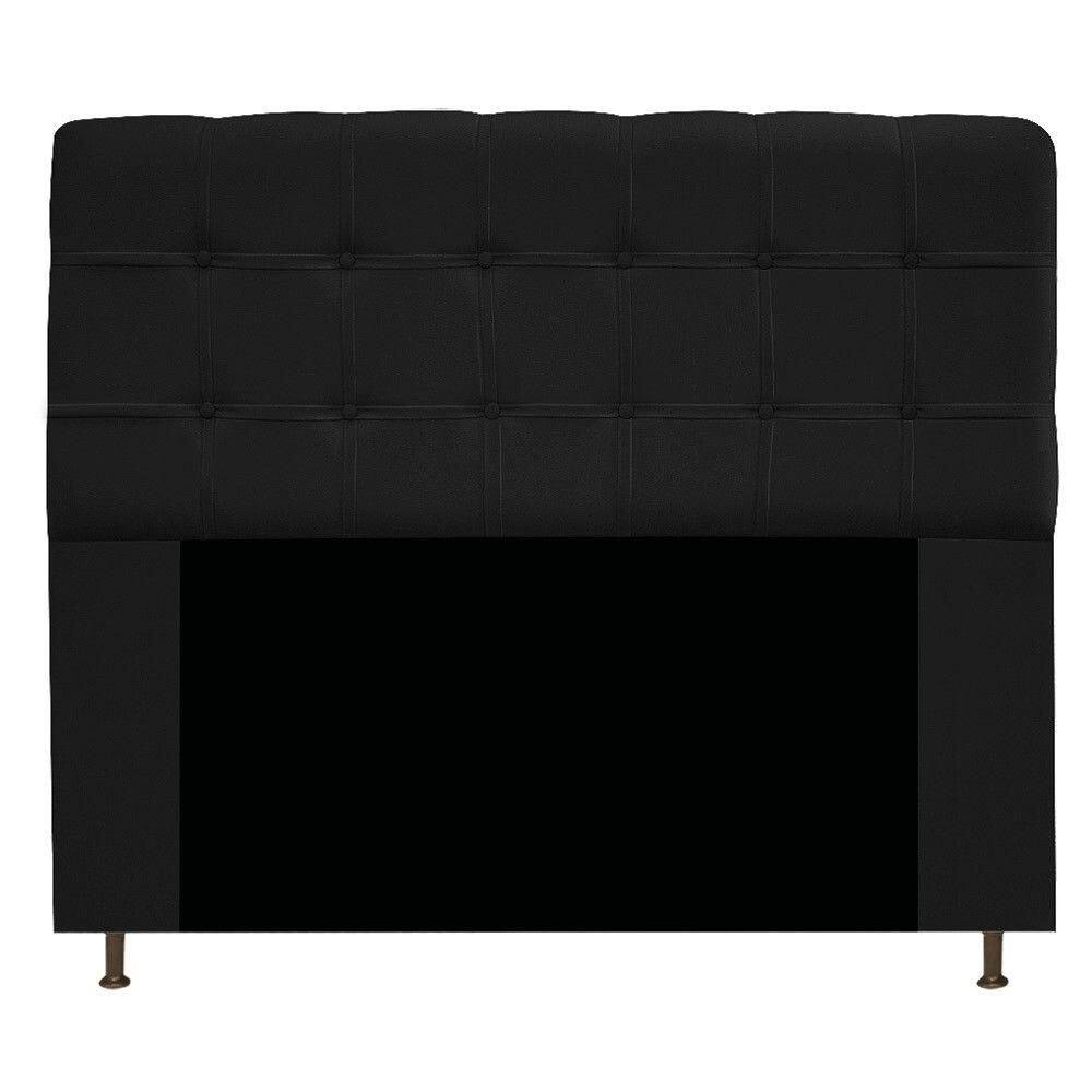 Cabeceira160 Cm Queen Size Com Botonê Suede Preto