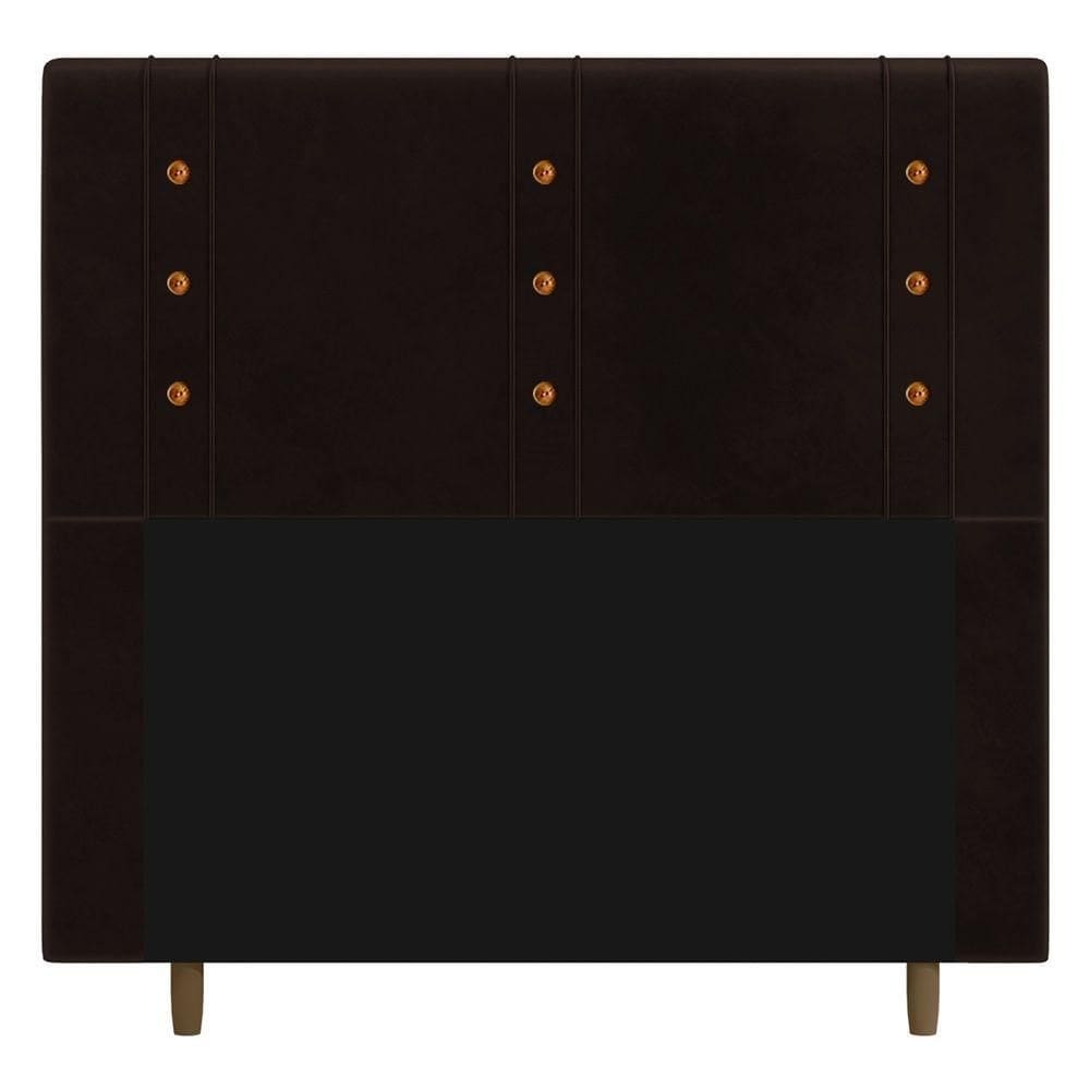 Cabeceira Cama Box Casal Queen Size Roma 160cm Marrom