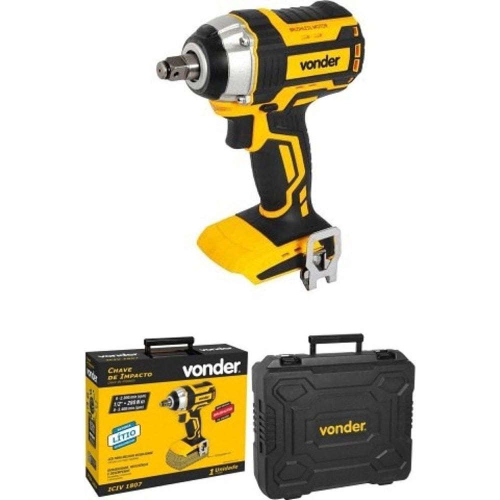 Chave de impacto ICIV 1807 VONDER s/bateria encaixe de 1/2\"
