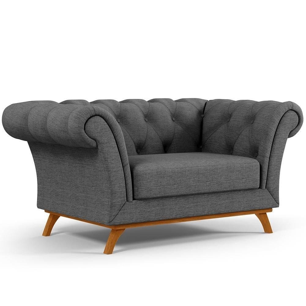 Sofá 2 Lugares Império 150 Cm Cinza Escuro C-416