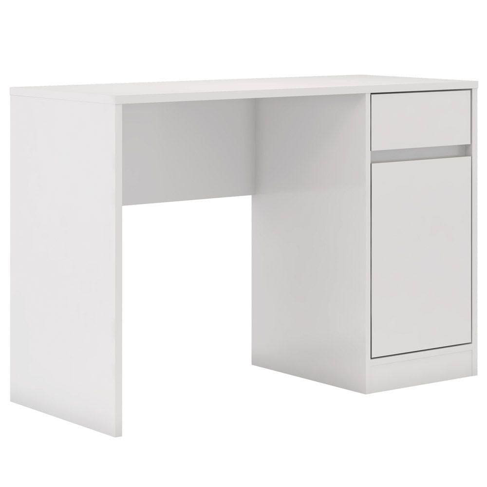 Mesa p/ computador Escrivaninha 1Porta 1Gaveta Branco