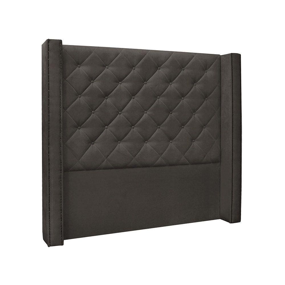 Cabeceira Queen 160 Cm Vicenza Suede Cinza