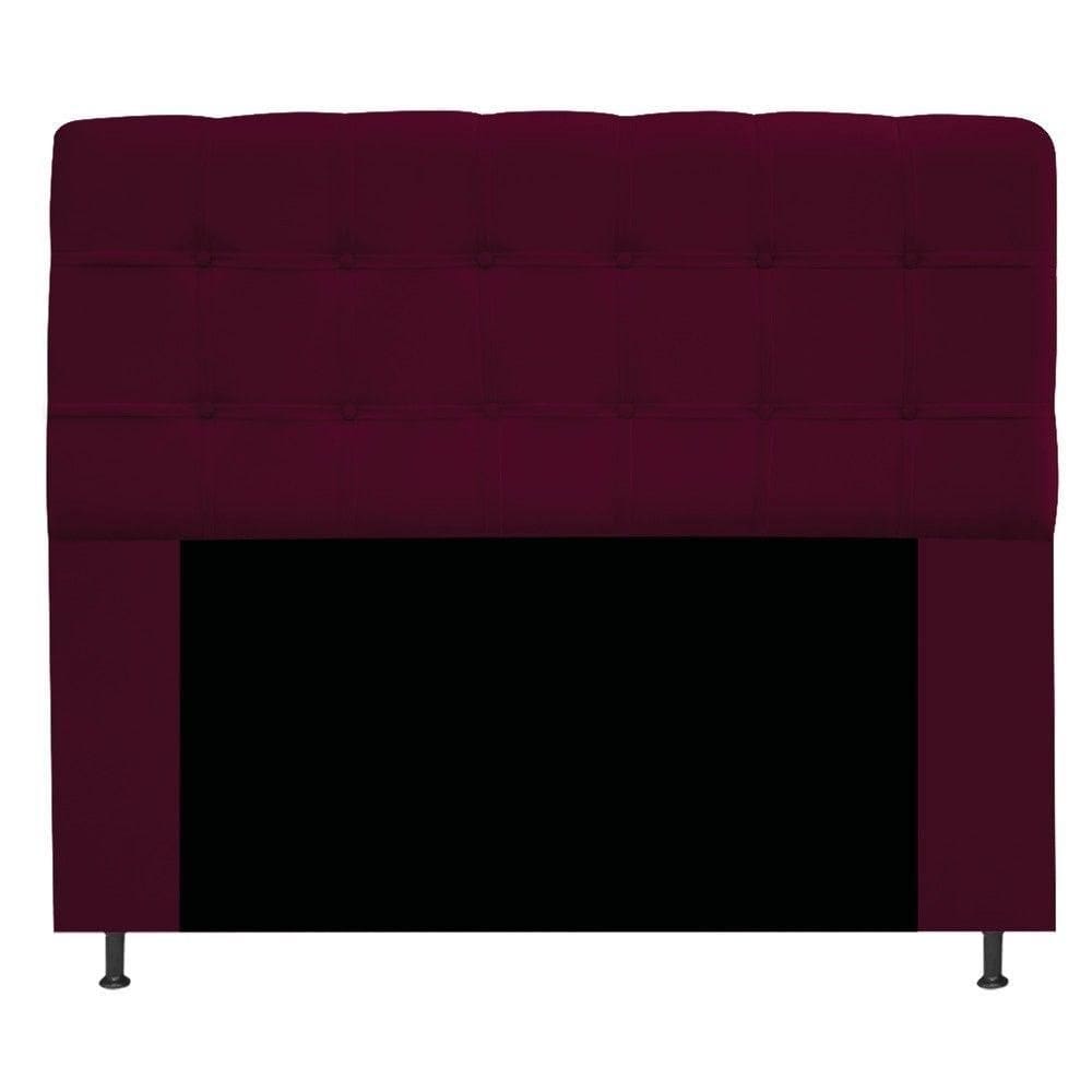 Cabeceira Mel 195 Cm King Size Com Botonê Suede Bordô