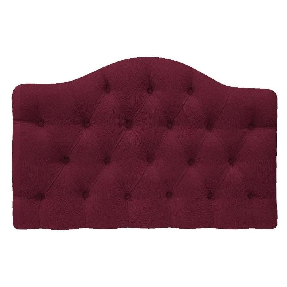 Cabeceira Suspensa Imperatriz 160 Cm Queen Size Suede Bordô