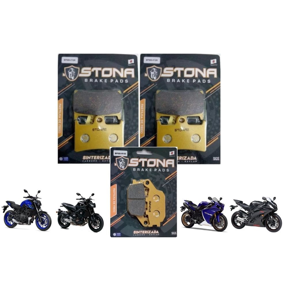 Kit Pastilha Freio Stona Dianteira/Traseira Mt07 Mt-07 Mt 07