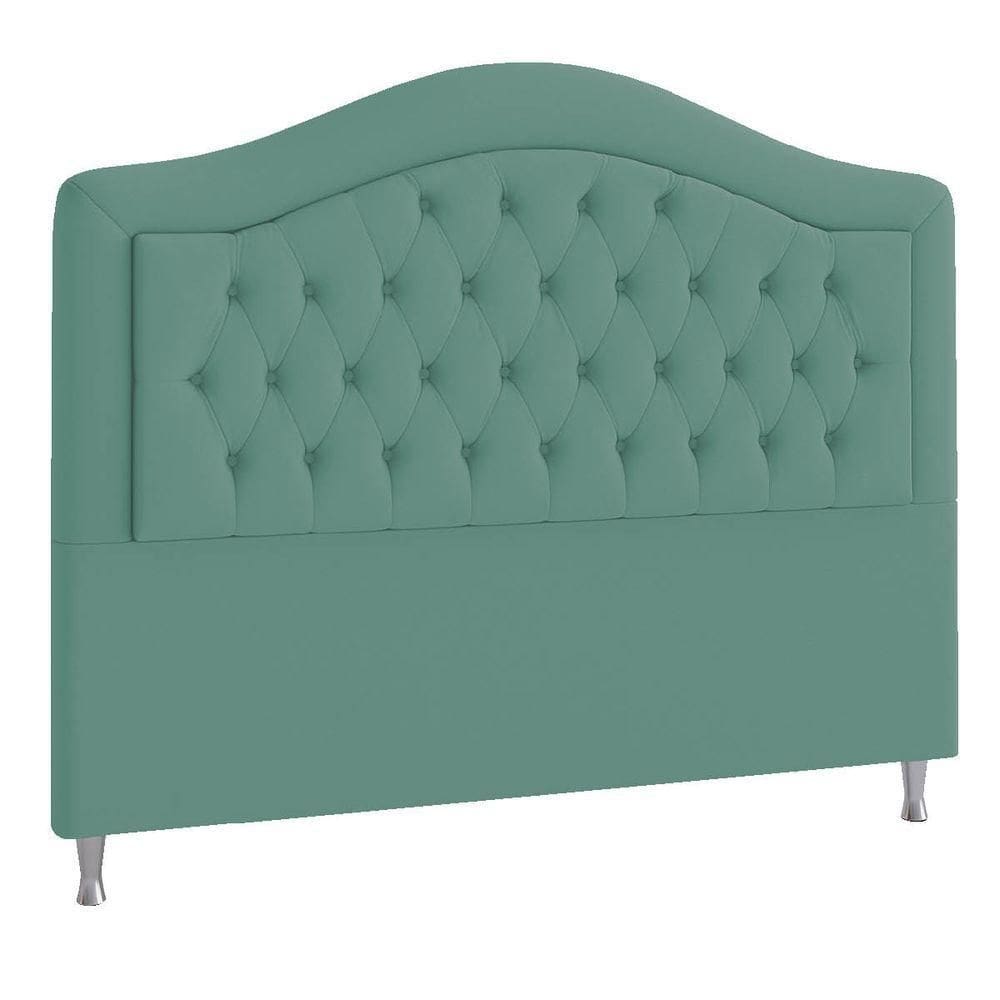 Cabeceira King ághata P04 195 Cm Suede Turquesa