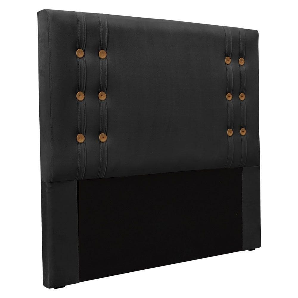Cabeceira Queen 1,60m Genova Veludo Pallazio Preto