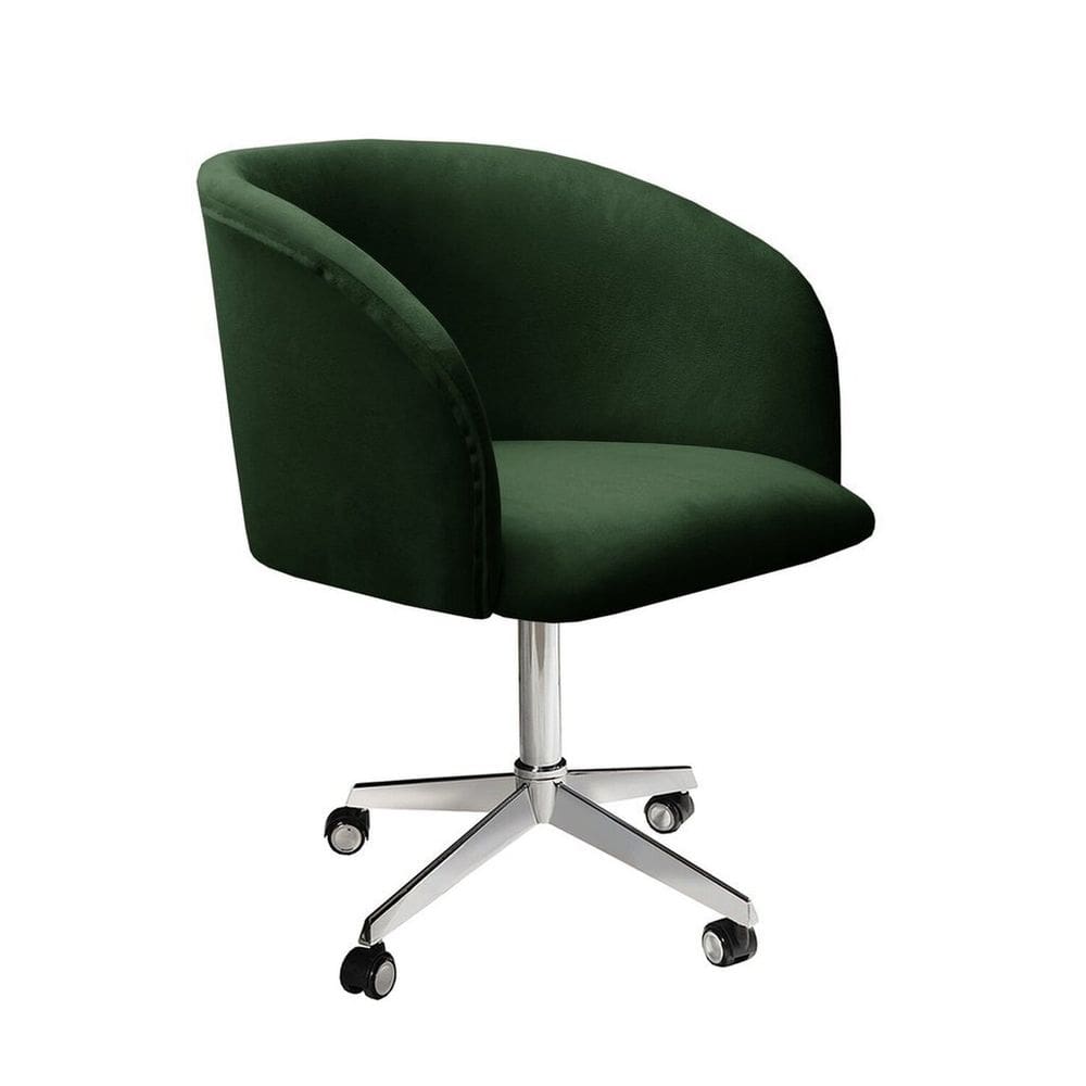 Poltrona Atenas com Rodízio Decoração Sala de Estar Verde
