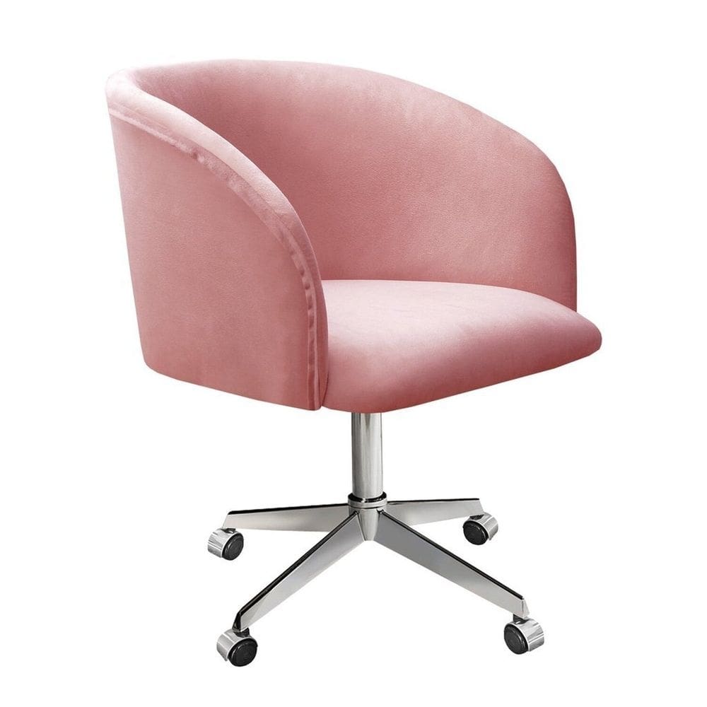Poltrona Atenas com Rodízio Decoração Sala de Estar Rose
