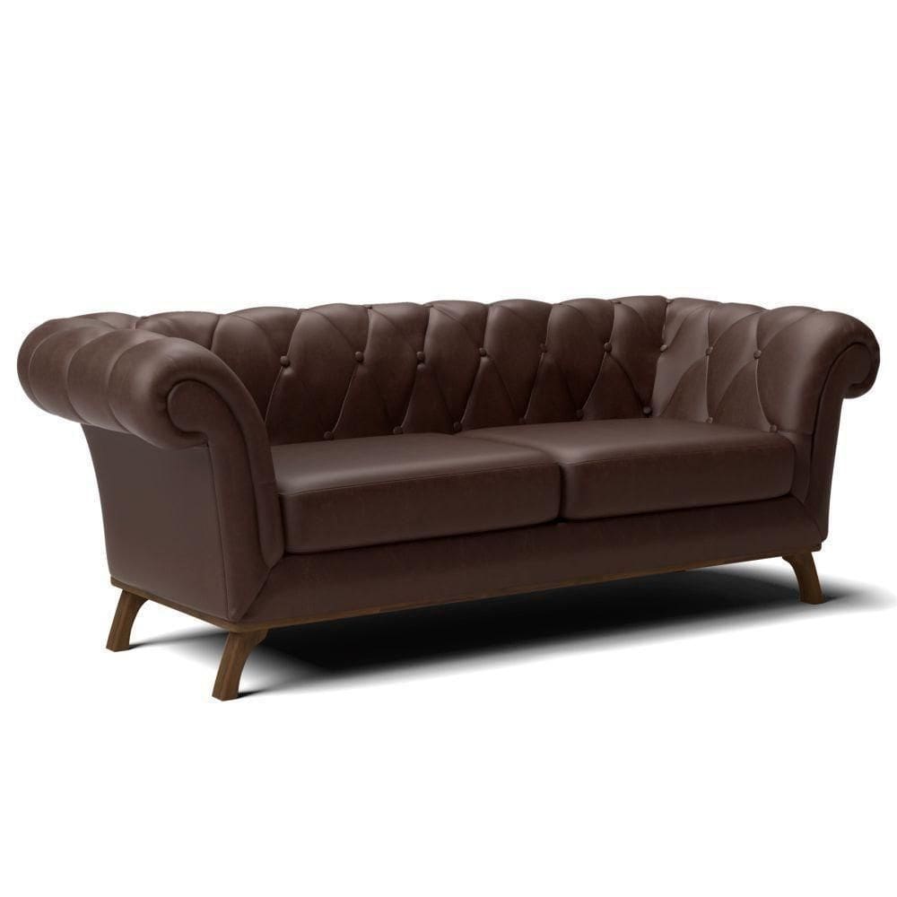 Sofá 4 Lugares Império 260 Cm Corano Marrom C-34