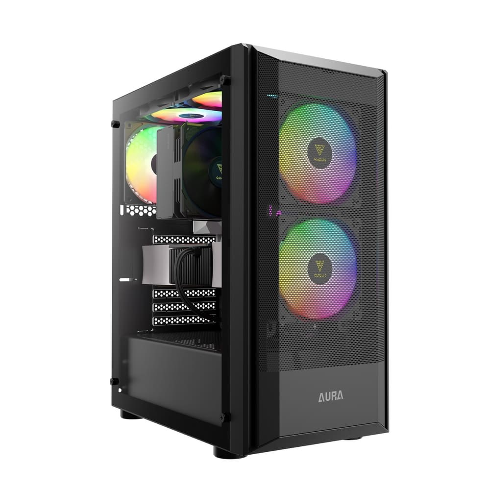 Gabinete Gamer Gamdias Aura GC6 3Fans S/Fonte ATX MidTower Vidro Temperado Preto - AURA GC6