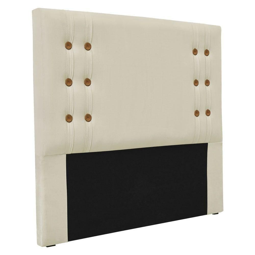 Cabeceira Solteiro 0,90m Genova Veludo Pallazio Bege