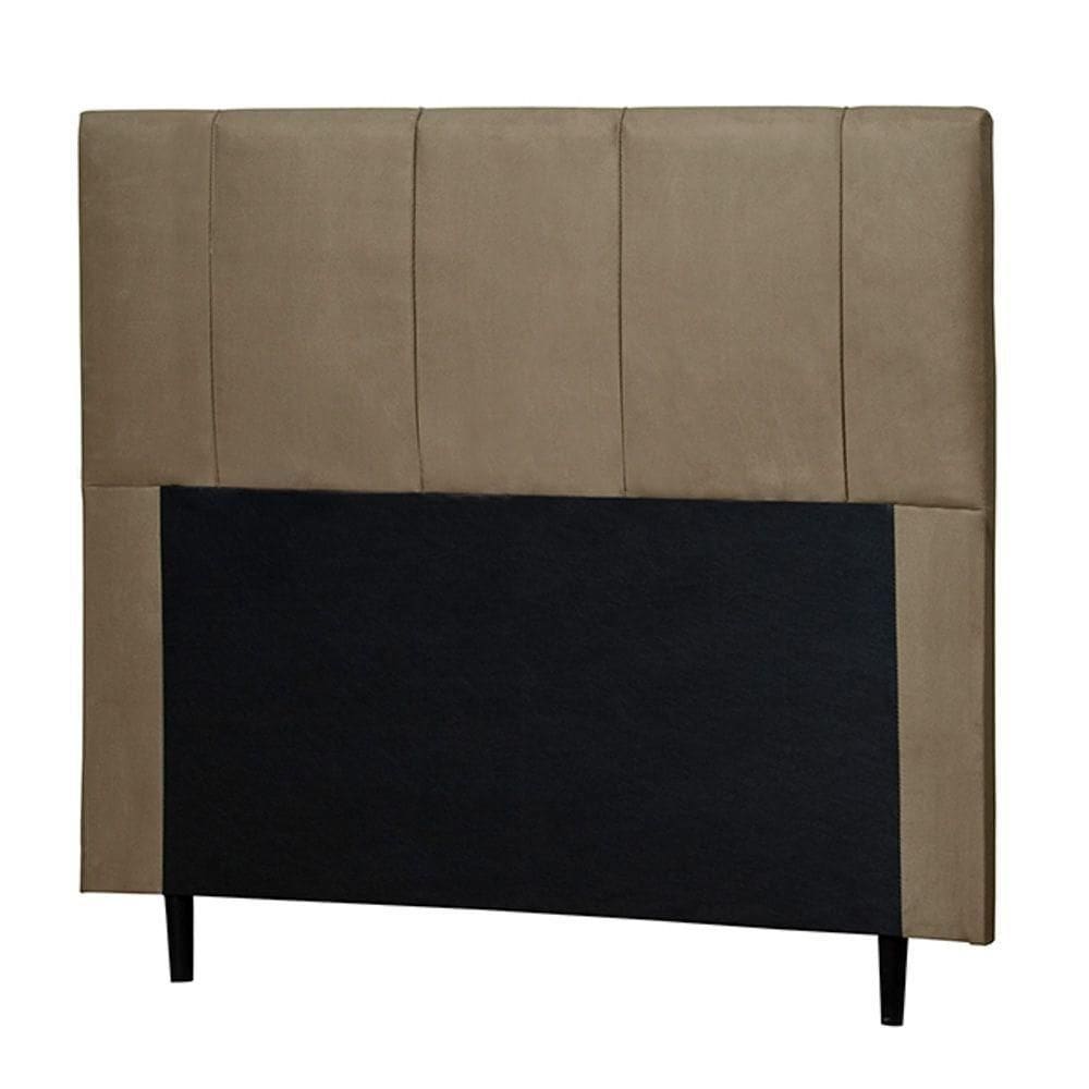 Cabeceira Cama Box Casal King Donna 193cm Suede Bege
