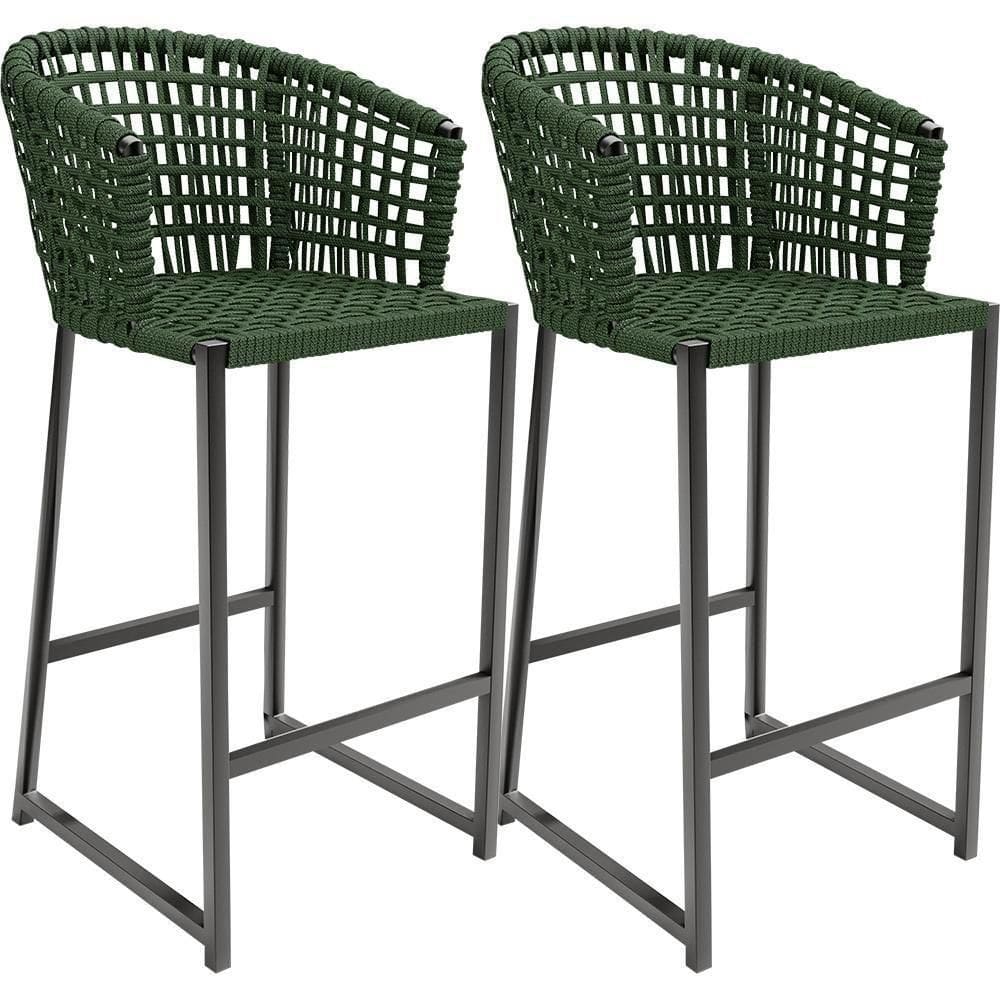 Kit 02 Banqueta Área Gourmet Cozinha Varanda D04 Verde