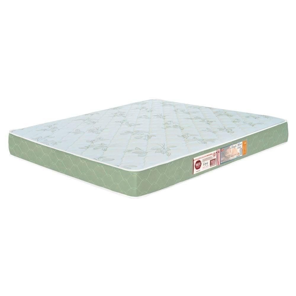 Colchão Casal Queen Sleep Max Espuma D33 158X198X18Cm Branco/Verde - Castor
