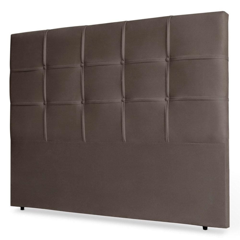 Cabeceira Estofada Box Casal King Size 195cm Marrom