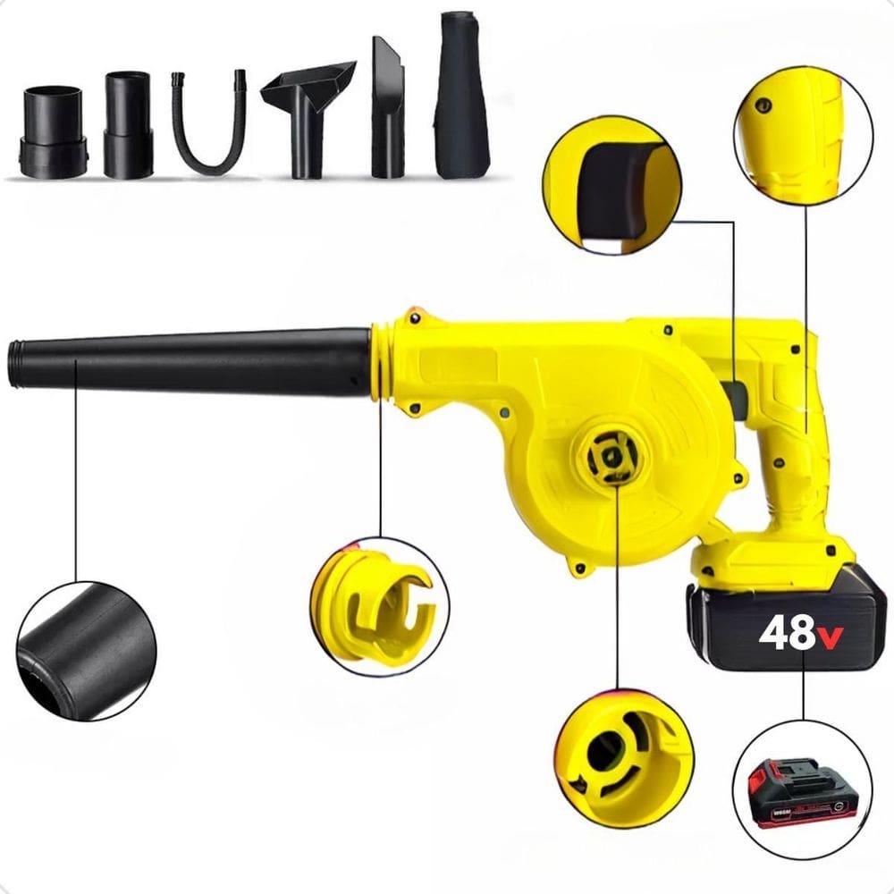 Soprador De Folhas Eletrico Bateria Portátil 2200W 48V