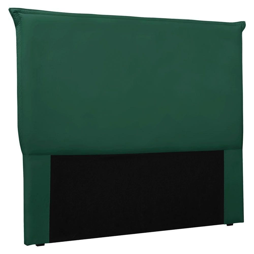 Cabeceira Casal 1,40m Veneza Veludo Verde Floresta