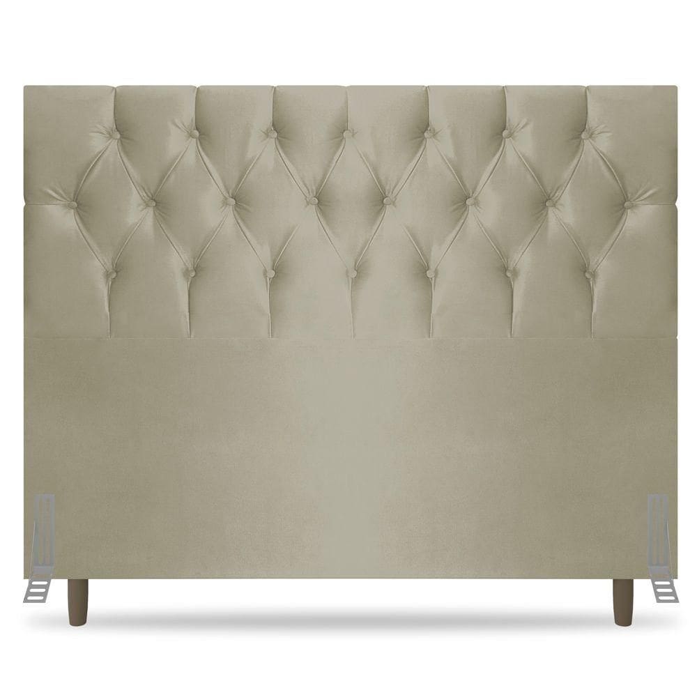 Cabeceira Cama Box Casal King Size Madrid 195cm Corano Bege