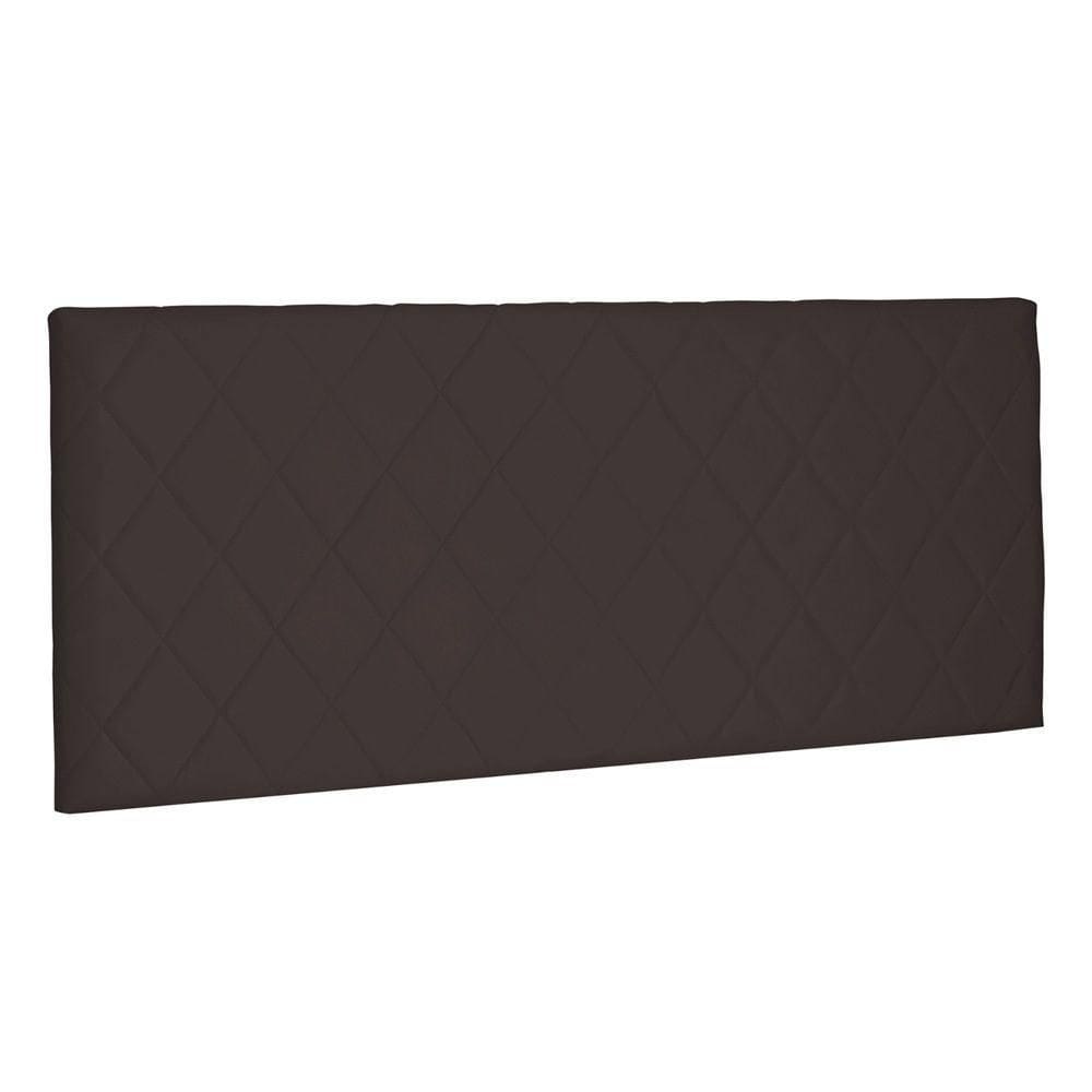 Cabeceira Painel Estofada Box Casal Esmeralda 140cm Café
