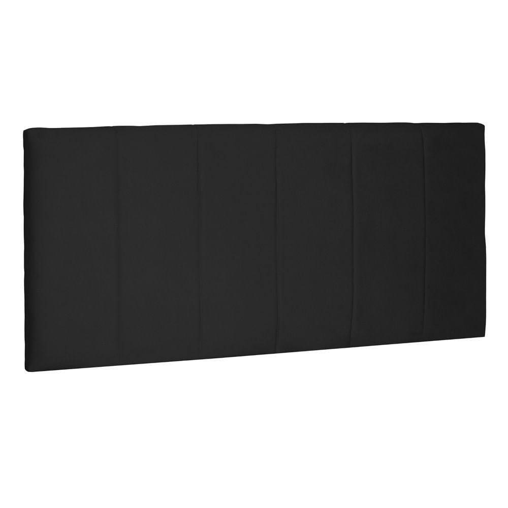 Cabeceira Painel Estofada Box Casal Ravenna 140cm Preto
